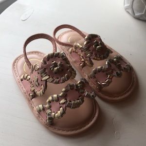 Jack Rogers Baby Lauren Sandals - Blush and Gold